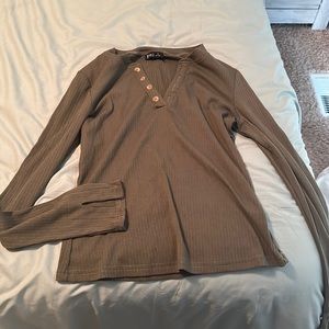 Olive Green Long sleeve size small top